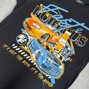 Fast & Furious T-Shirt Mens Large Black Graphic Supra Skyline JDM Street Drift